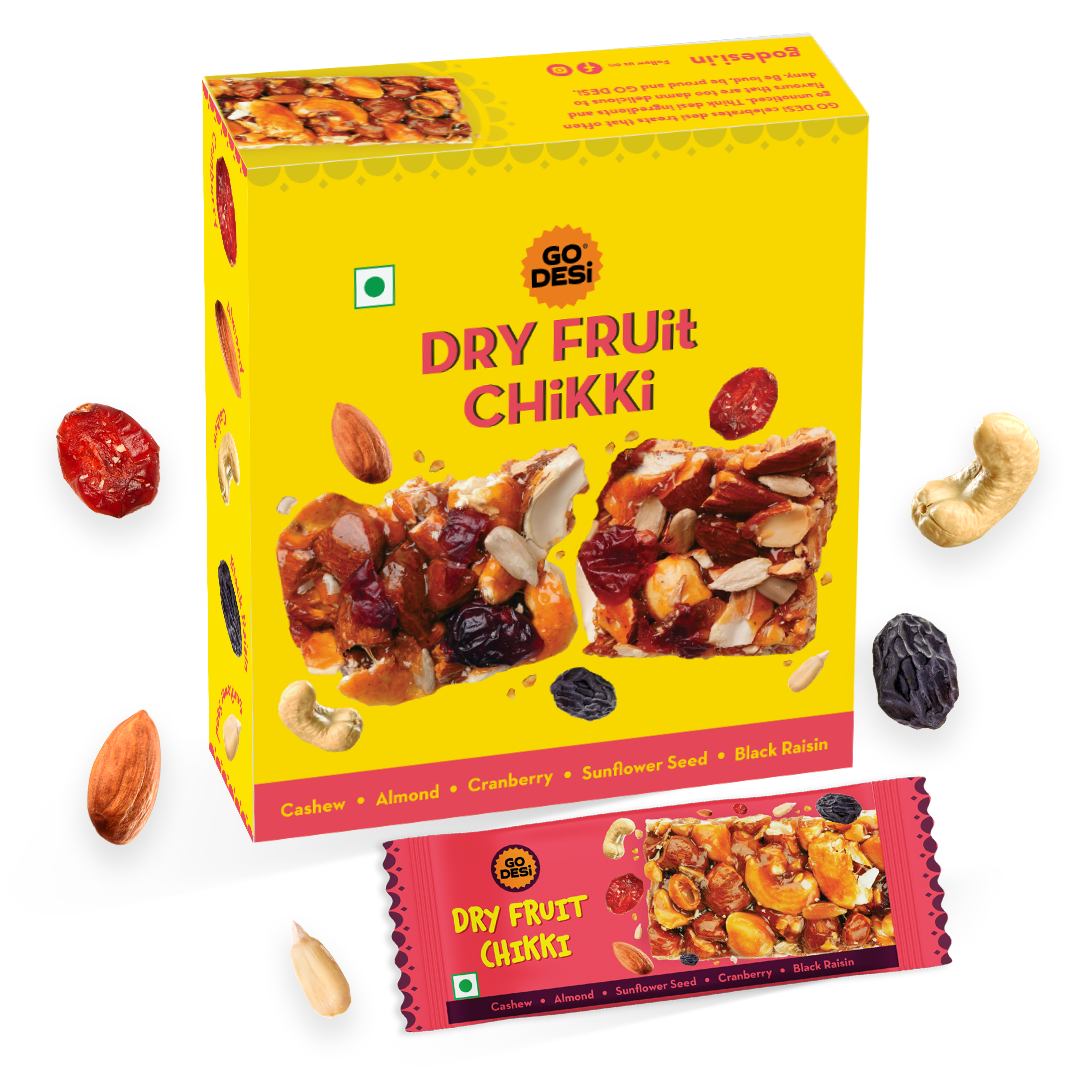 Dry Fruit Chikki | Desi Meetha | Classic Sweets | Rich Indian Mithai - Pack of 6
