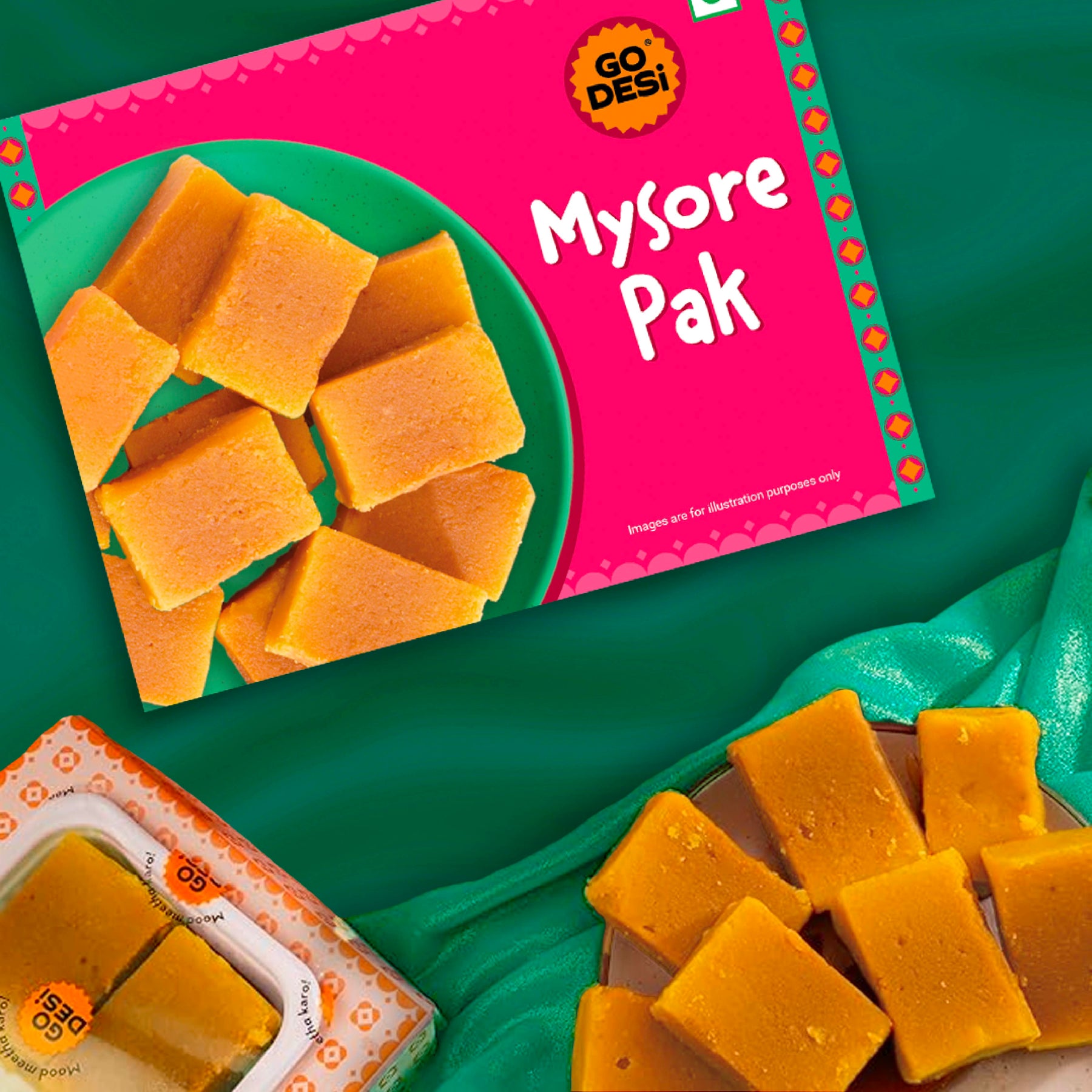 Mysore Pak - Made with Ghee | Classic Indian Mithai | DESi Sweets - 200g