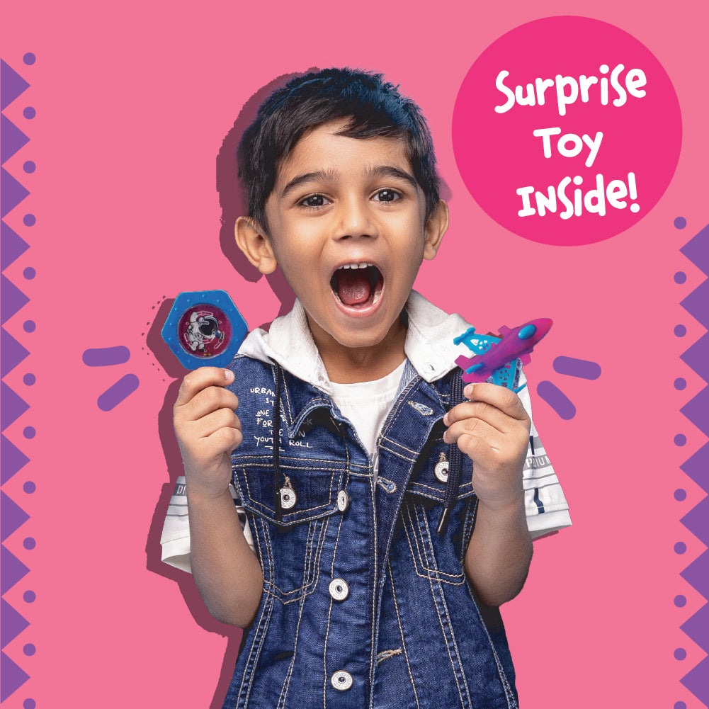 GO DESi Popz - Kids Popz | Strawberry and Real Aam Popz | Strawberry Toffee | Lollipop | Digestive Candy | Indian Snacks | 8 Pieces