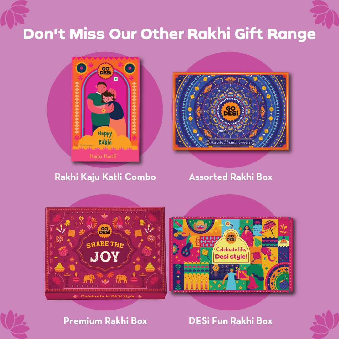 Premium Gift Hamper with Seed Rakhi and Roli Chawal Set