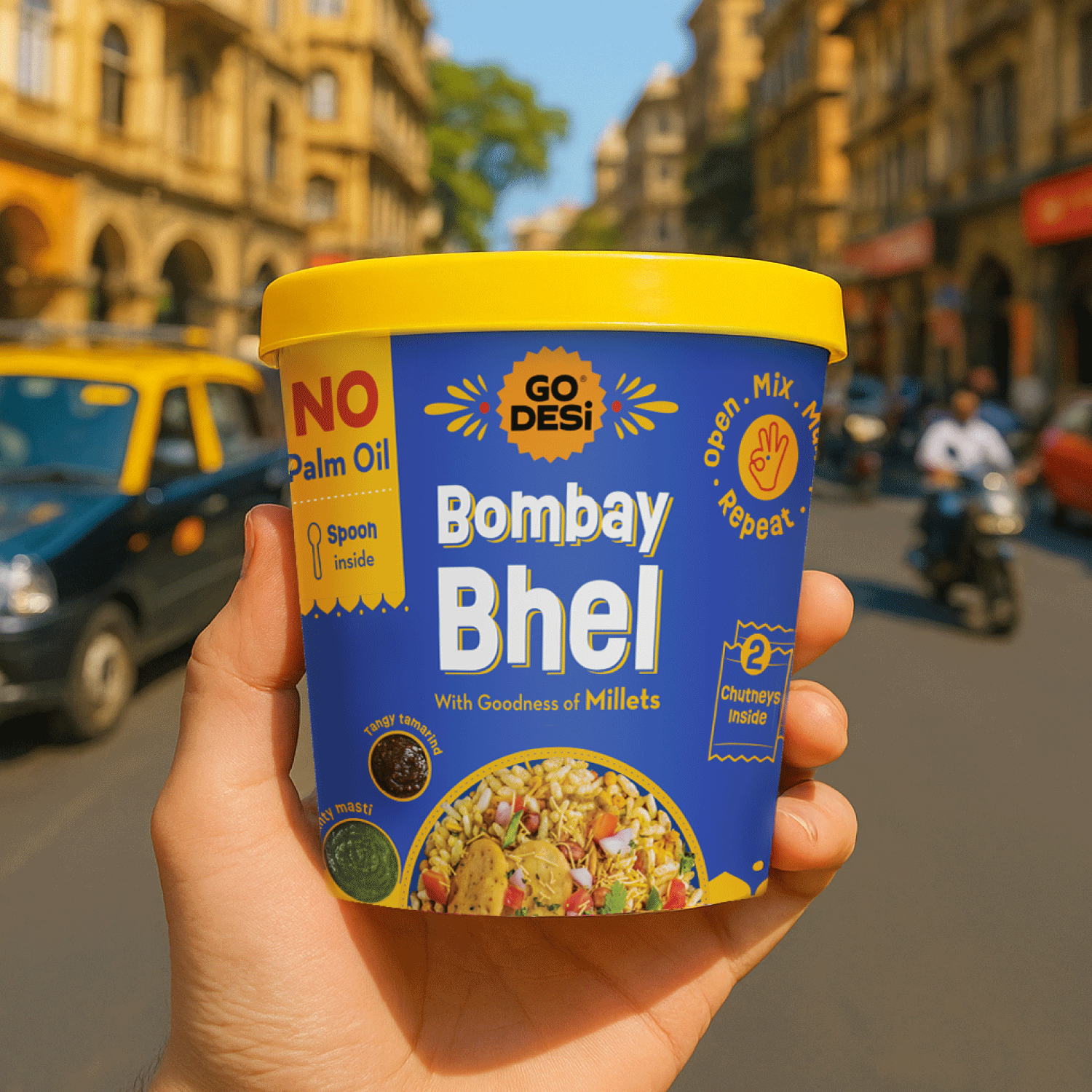 GO DESi - Bombay Bhel | Bhel Puri | Indian Snacks | Street Food | 100gms