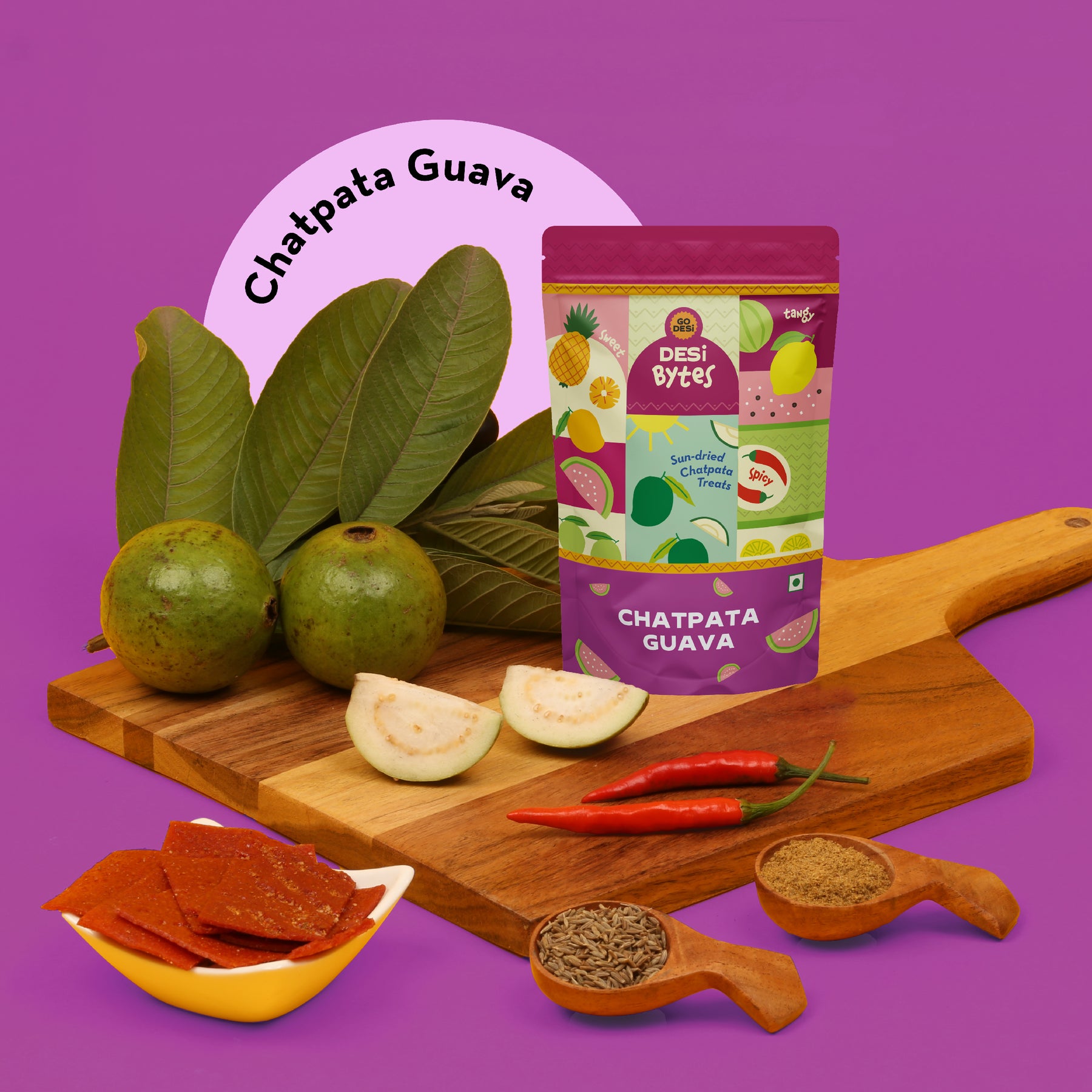 Chatpata Guava Bytes | Sun-dried Guava Snack | 100% Natural | Pack 150gms