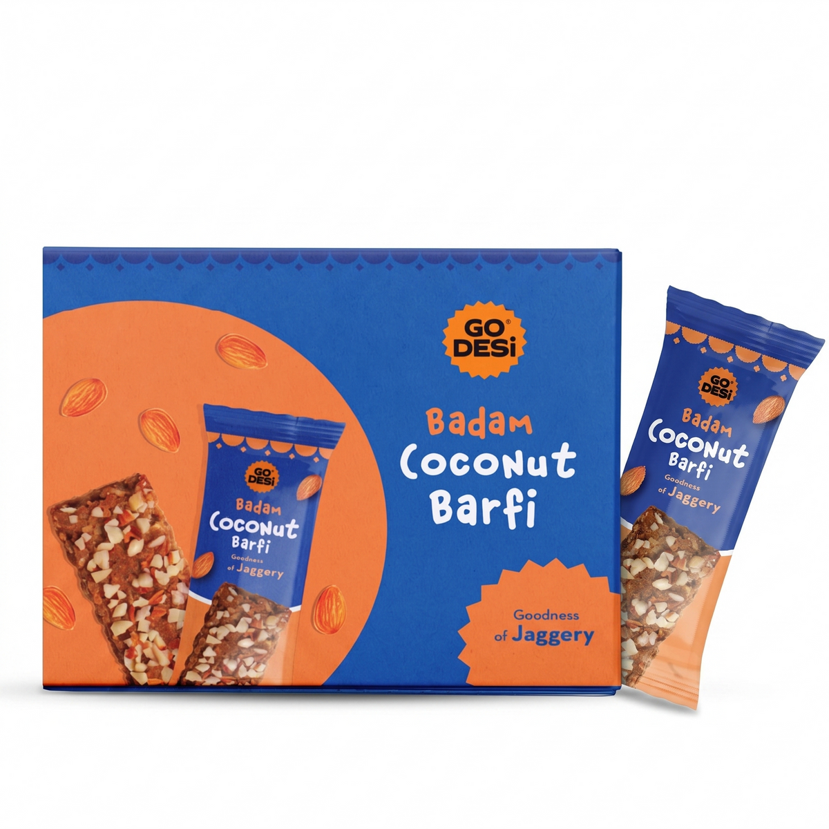 Badam Coconut Burfi | With Goodness of Jaggery