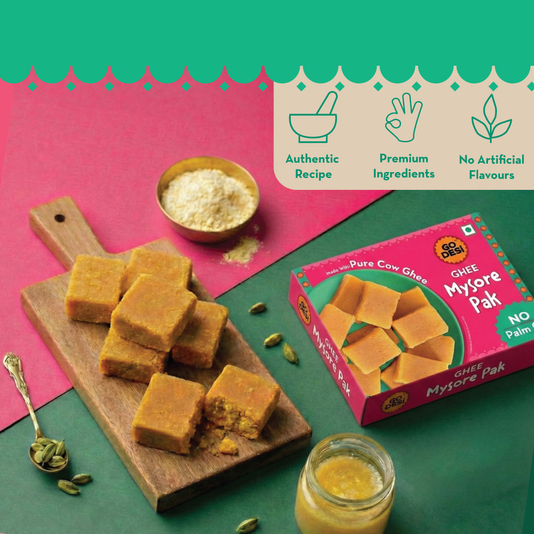Ghee Mysore Pak | No Palm Oil