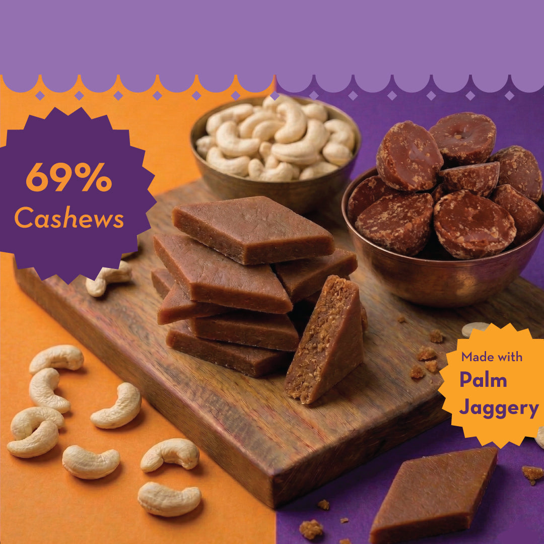 Jaggery Kaju Katli | Made with Palm Jaggery