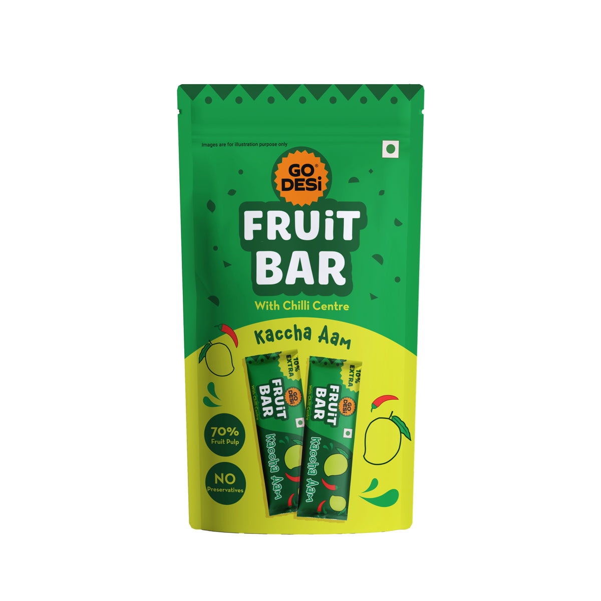 Kaccha Aam Fruit Bar | 70% Fruit Pulp | Pack of 10