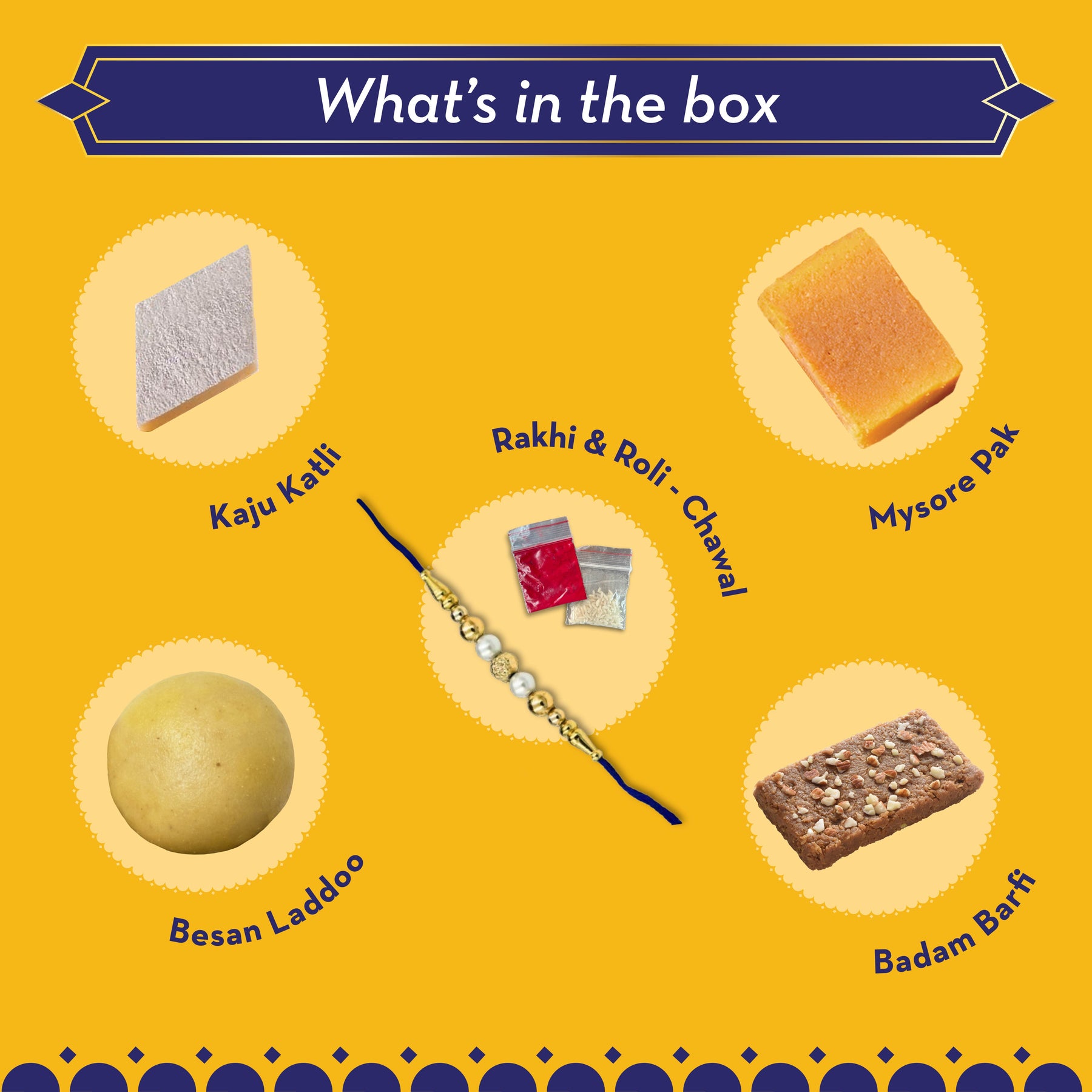 Assorted Meetha Gift Hamper with Rakhi & Roli Chawal Set