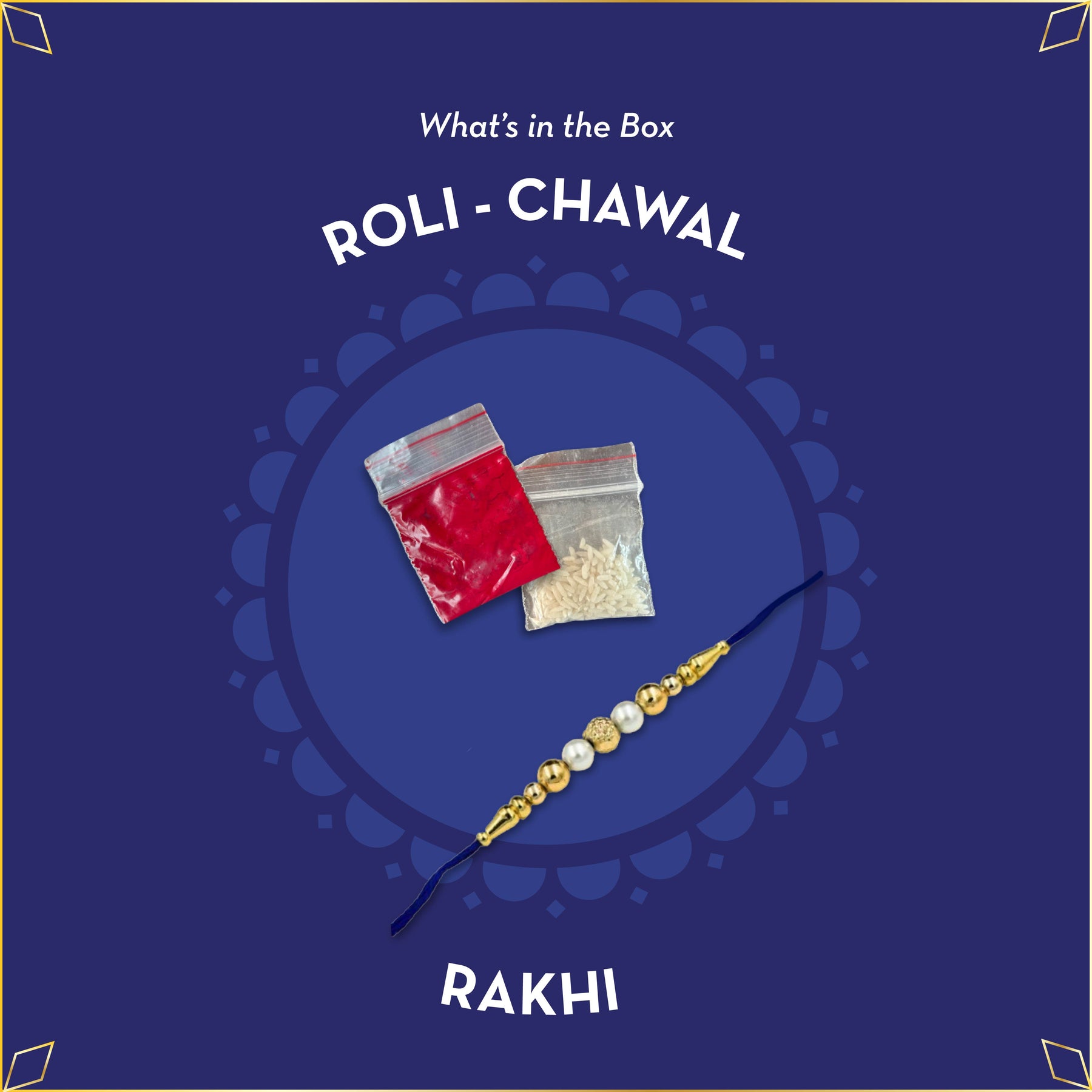 Assorted Meetha Gift Hamper with Rakhi & Roli Chawal Set