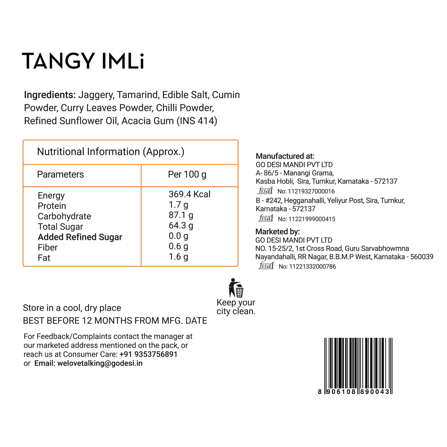 Tangy Imli Popz | 100% Natural - Tamarind, Spices & Jaggery | Hand-made | 50 PCS -400 gms