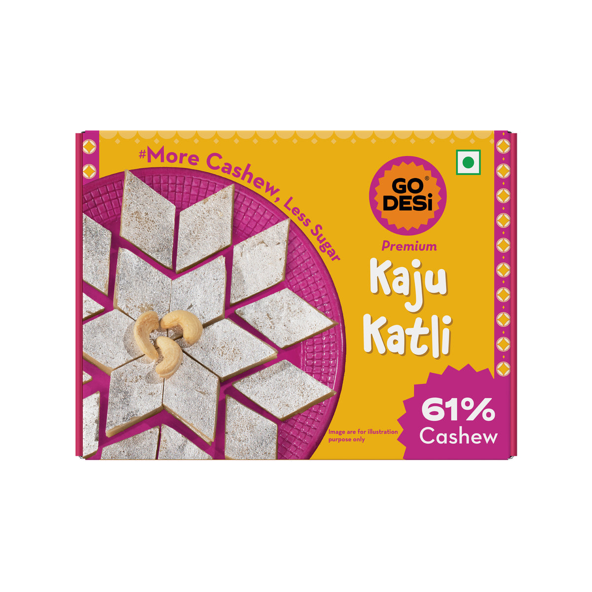 Premium Kaju Katli | Made with 61% Cashews