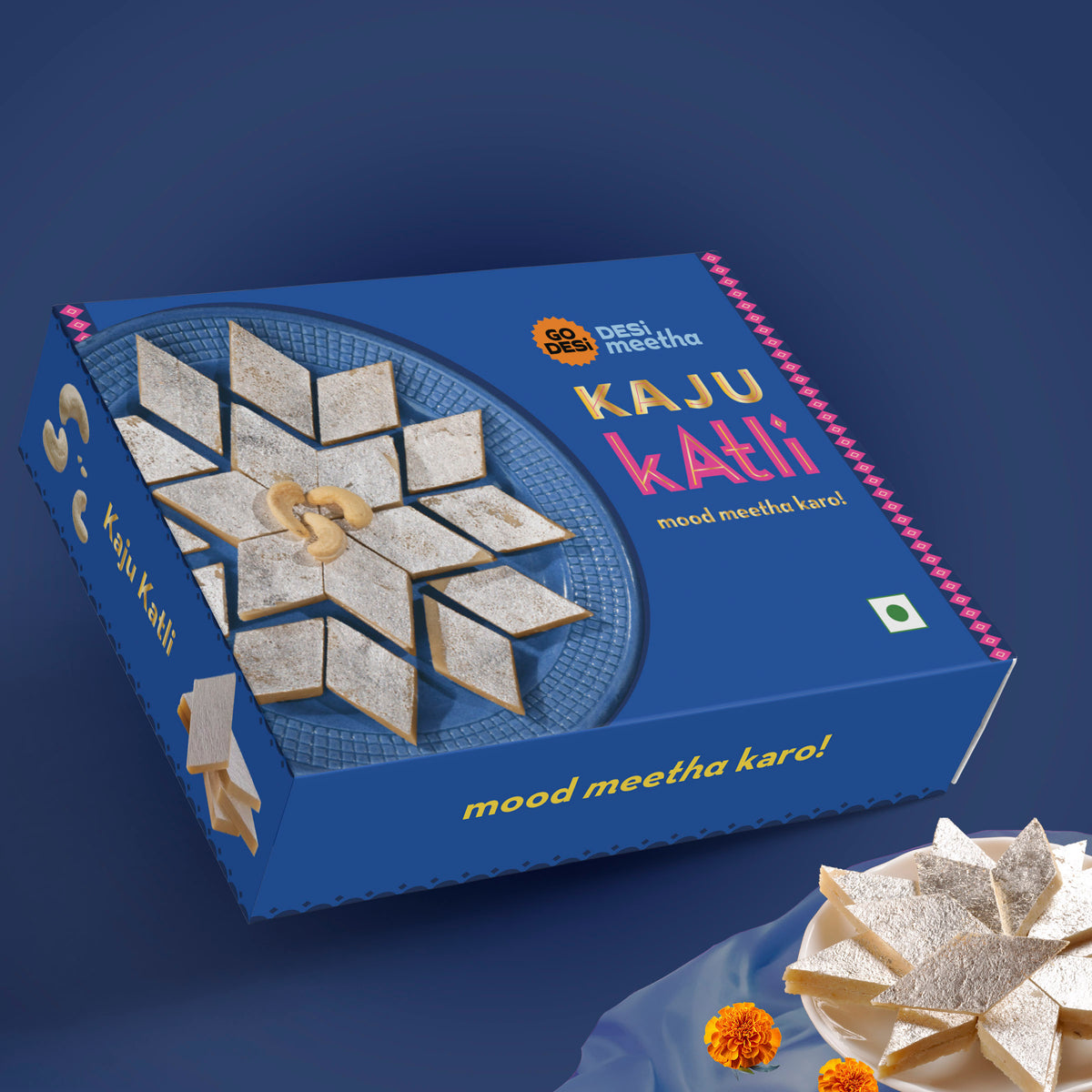 Kaju Katli Box - 400g | Desi Meetha | Classic Sweets | Rich Indian Mithai
