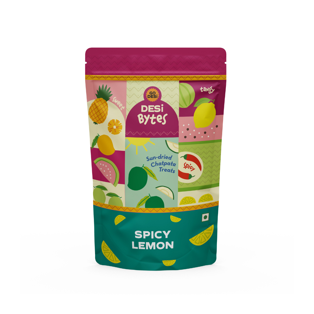 Spicy Lemon Bytes | Sun-dried Lemon Snack | 100% Natural | 200gms