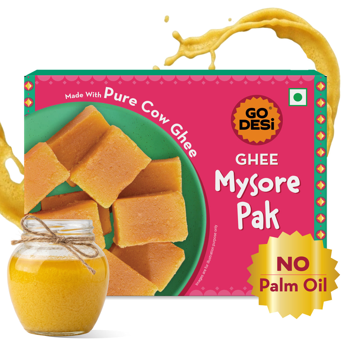 Ghee Mysore Pak | No Palm Oil
