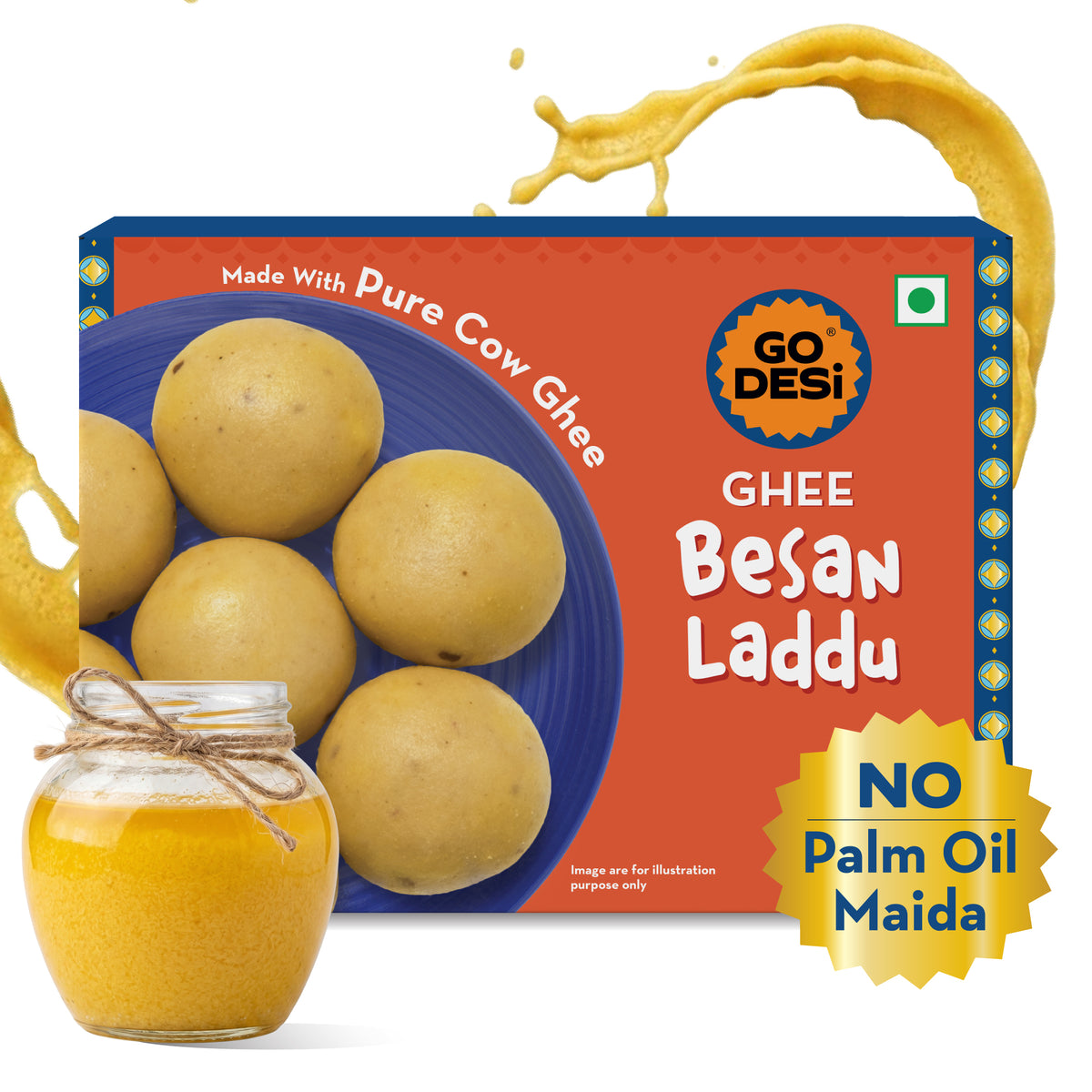Ghee Besan Laddu | No Palm Oil or Maida