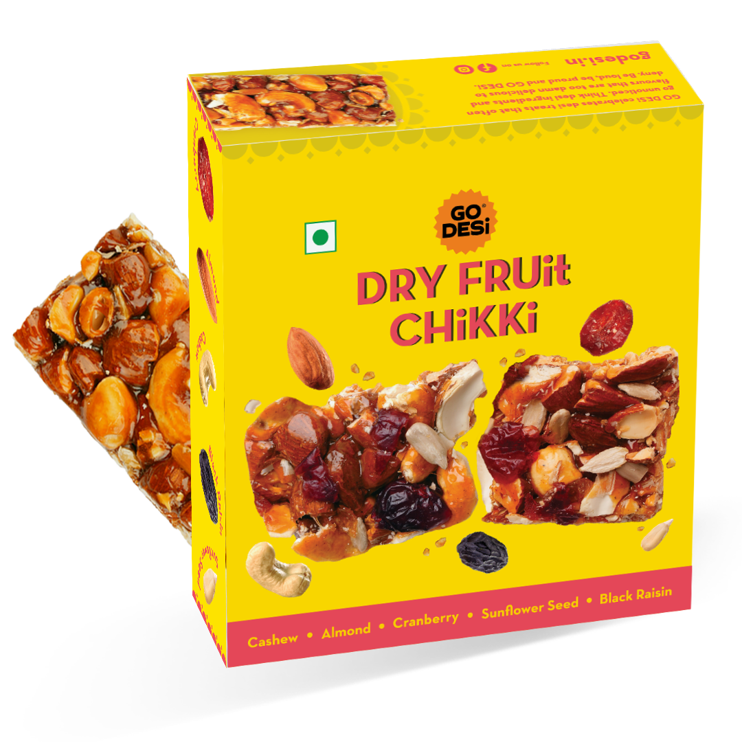 Dry Fruit Chikki | Desi Meetha | Classic Sweets | Rich Indian Mithai - Pack of 6