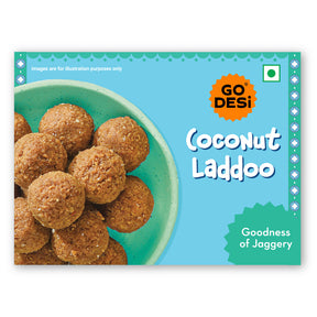 GO DESi Jaggery Coconut Laddu | With Goodness of Jaggery | No Artificial Flavours | Sweets | Laddoo