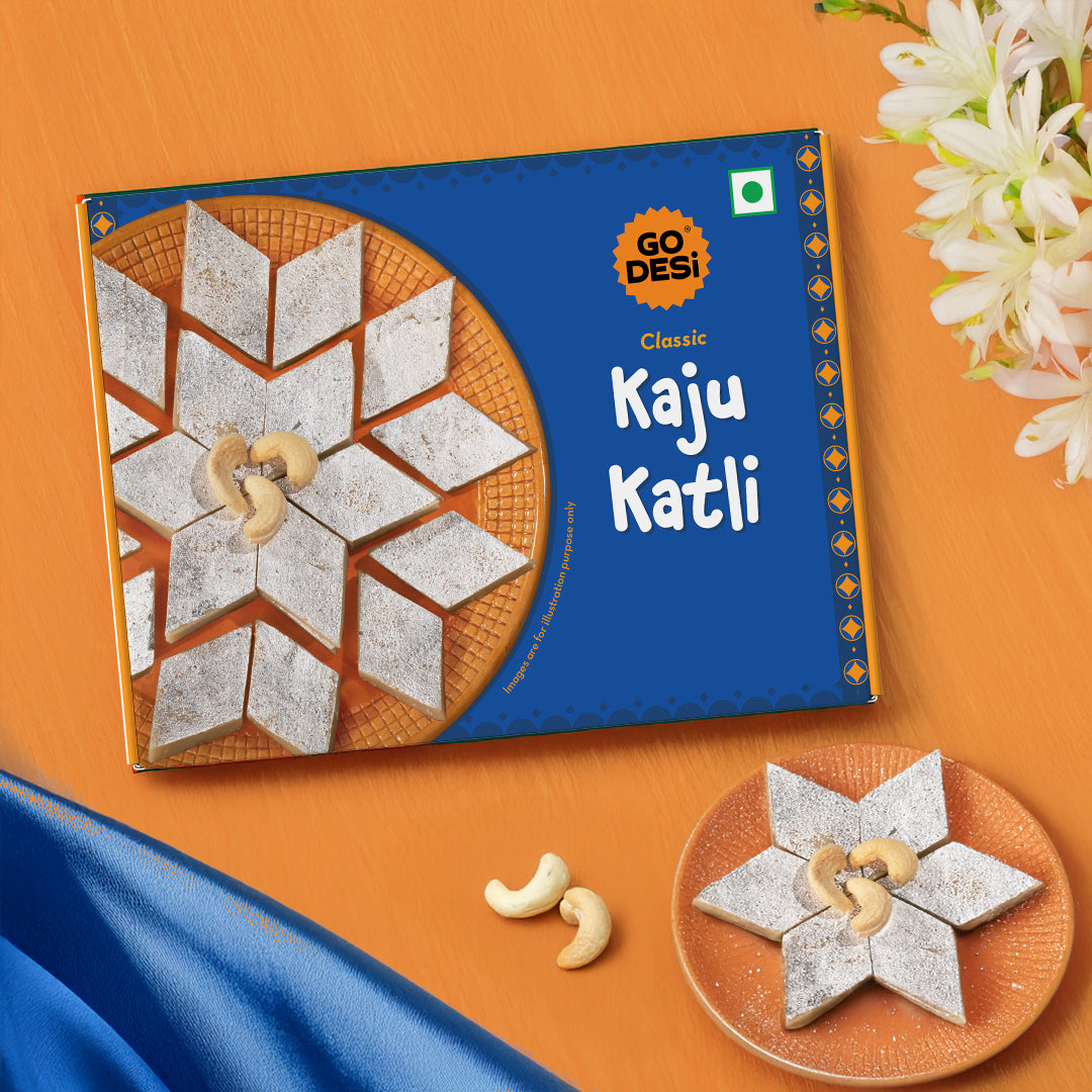 Kaju Katli Box | Desi Meetha | Classic Sweets | Rich Indian Mithai - 200g