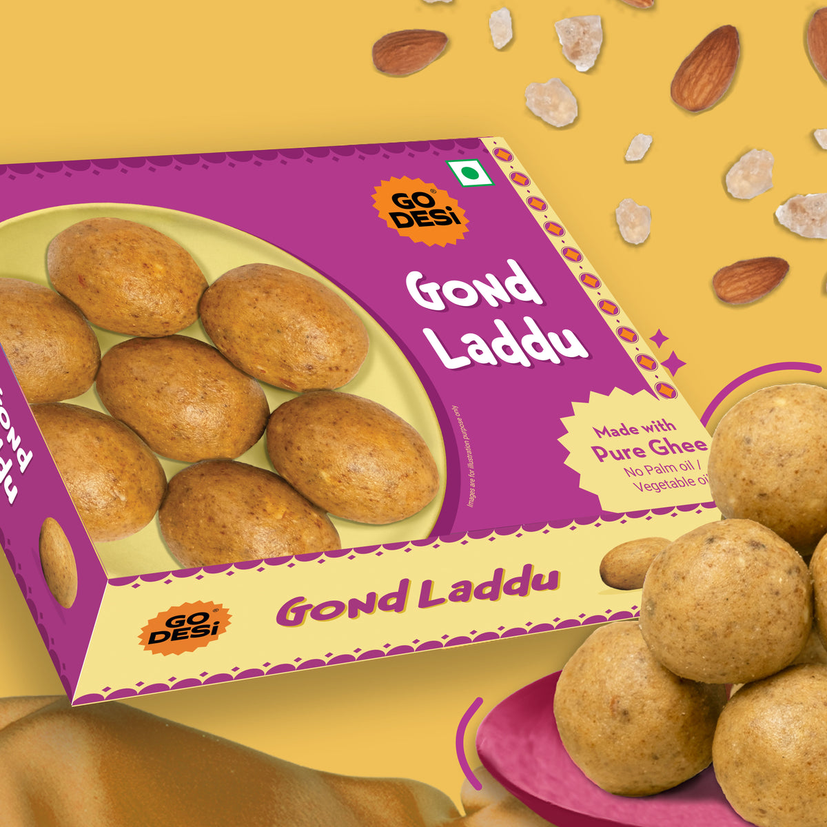 Atta Gond Laddu | Made with Pure Cow Ghee
