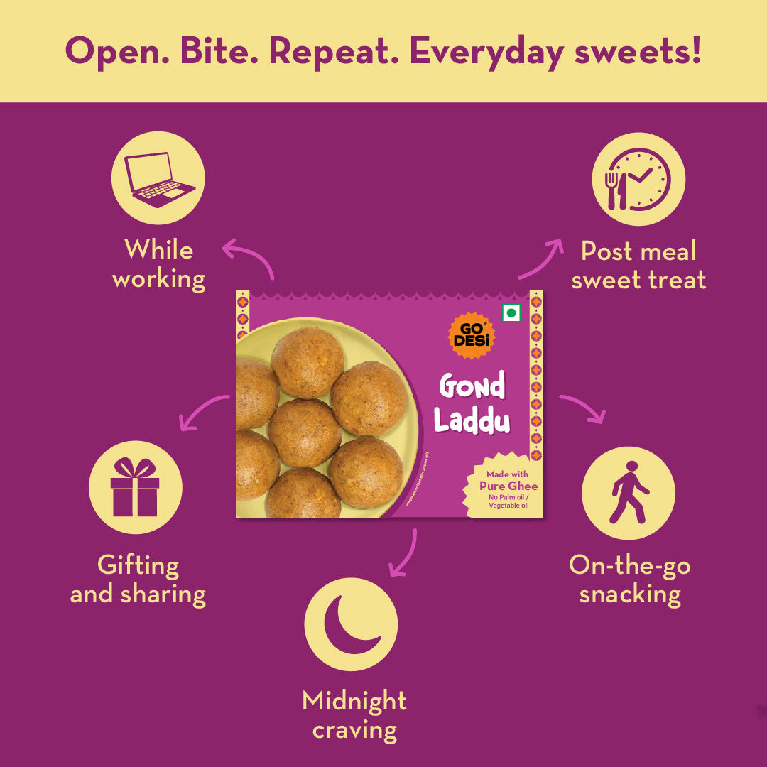 Atta Gond Laddu | Made with Pure Cow Ghee