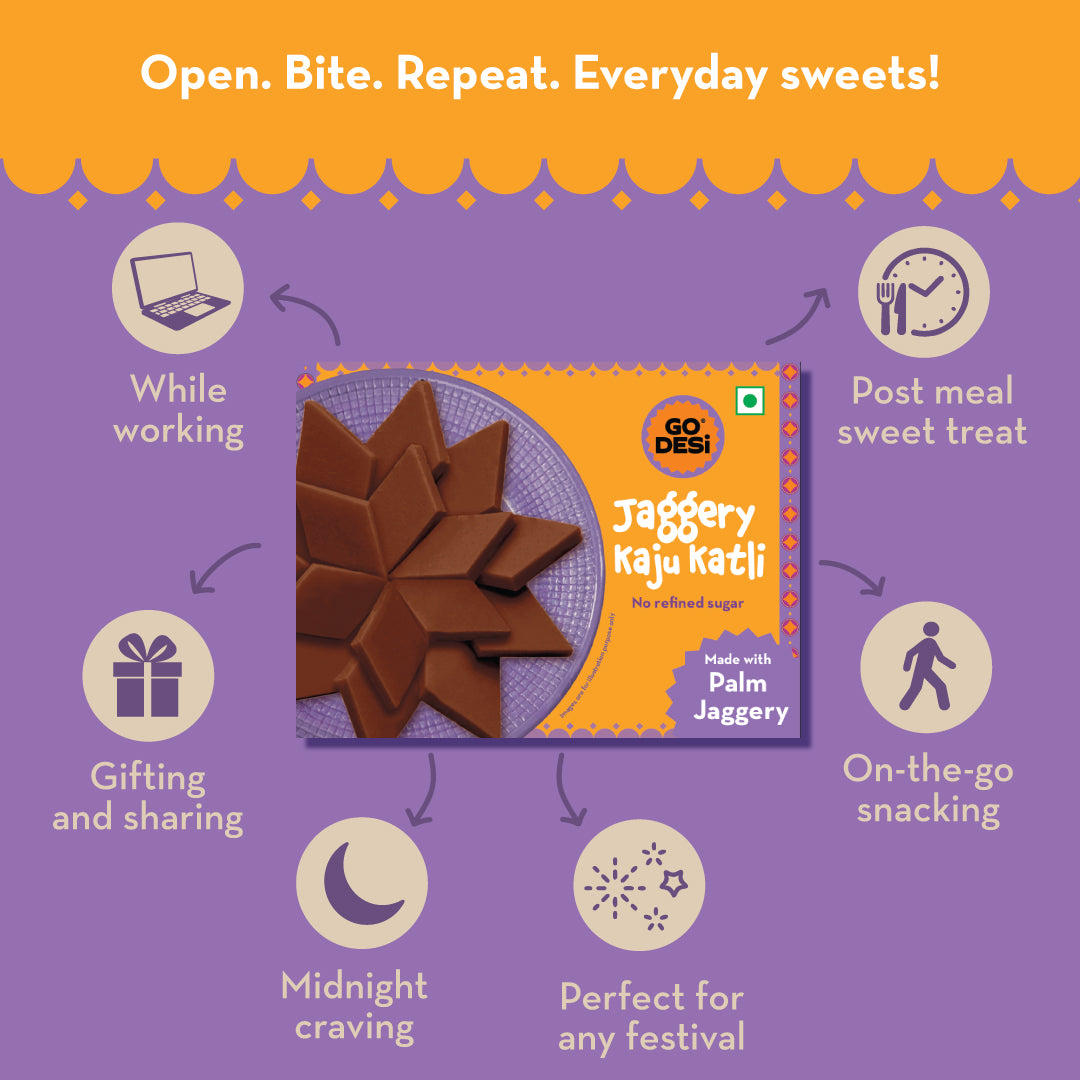 Jaggery Kaju Katli | Made with Palm Jaggery