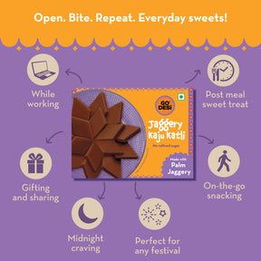 Jaggery Kaju Katli | Made with Palm Jaggery