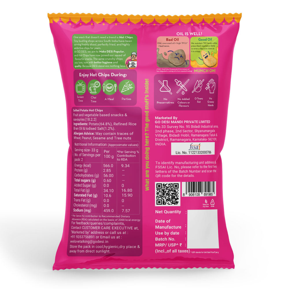 Hot Chips - Salted Potato | No Palm Oil