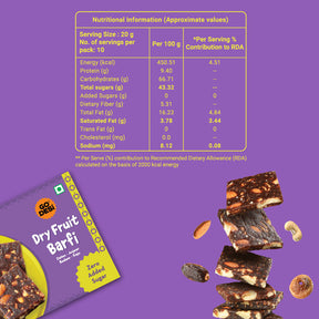 Dry Fruit Barfi | Made with 93% Dry Fruits