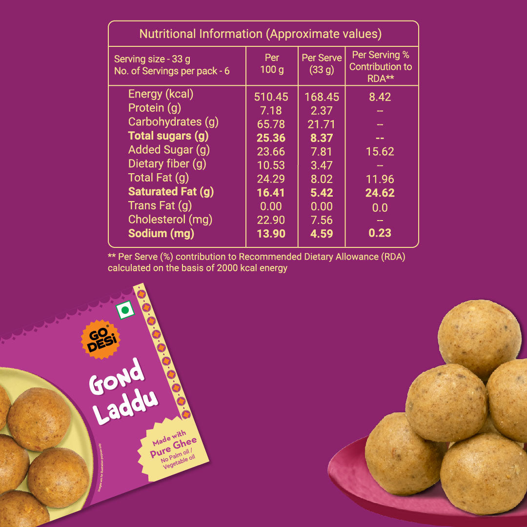 Atta Gond Laddu | Made with Pure Cow Ghee