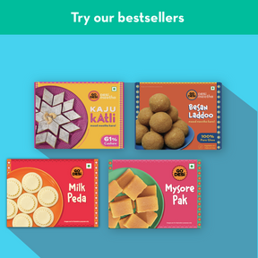 Coconut Laddoo | Jaggery | Laddu | DESi Meetha | Mithai Gifts - 200g