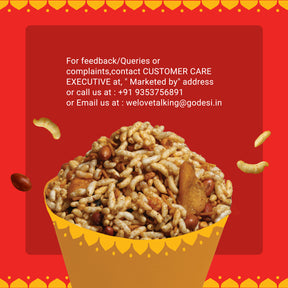 GO DESi - Kolkata Jhal Muri |  Pack of 3 | Jhalmuri | No Palm Oil | Indian Snacks | Street Food | 100 gms