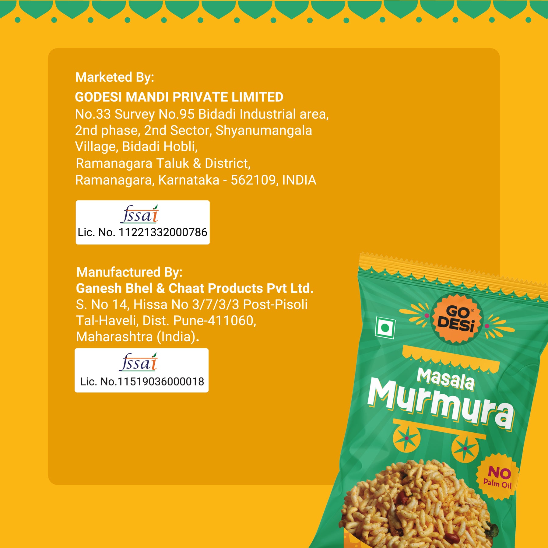 GO DESi - Street Snacks Combo | Kolkata Jhalmuri, Bombay Bhel & Garlic Masala Murmura | Pack of 3 | No Palm Oil | Indian Snacks | Street Food