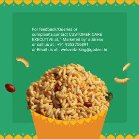 GO DESi - Garlic Masala Murmura |  Pack of 3 | No Palm Oil | Indian Snacks | Street Food | 100 gms