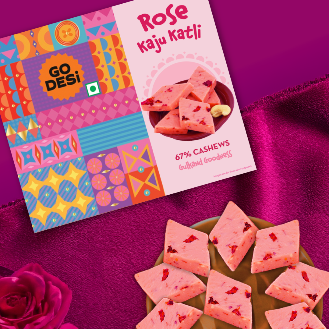 Rose Kaju Katli | Desi Meetha | Classic Sweets | Rich Indian Mithai - 200g