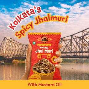 GO DESi - Street Snacks Combo | Kolkata Jhalmuri, Bombay Bhel & Garlic Masala Murmura | Pack of 3 | No Palm Oil | Indian Snacks | Street Food