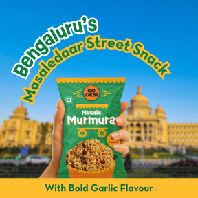 GO DESi - Garlic Masala Murmura |  Pack of 3 | No Palm Oil | Indian Snacks | Street Food | 100 gms