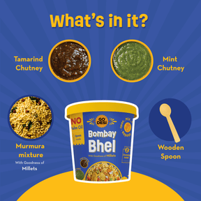 GO DESi - Street Snacks Combo | Kolkata Jhalmuri, Bombay Bhel & Garlic Masala Murmura | Pack of 3 | No Palm Oil | Indian Snacks | Street Food