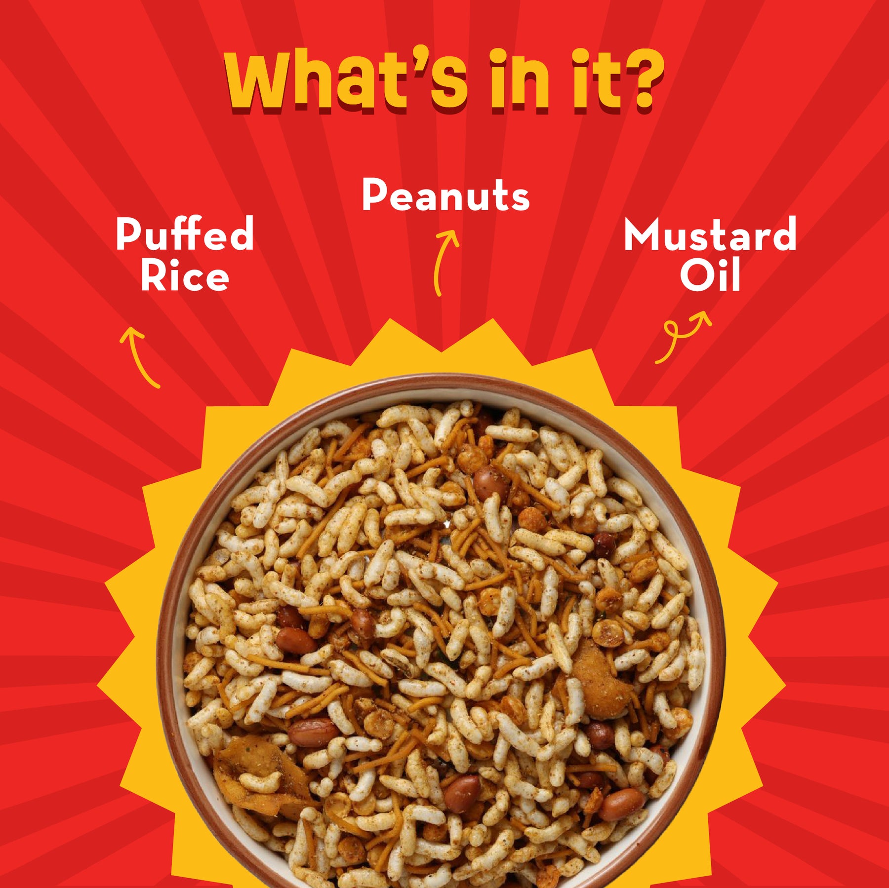 GO DESi - Street Snacks Combo | Kolkata Jhalmuri, Bombay Bhel & Garlic Masala Murmura | Pack of 3 | No Palm Oil | Indian Snacks | Street Food