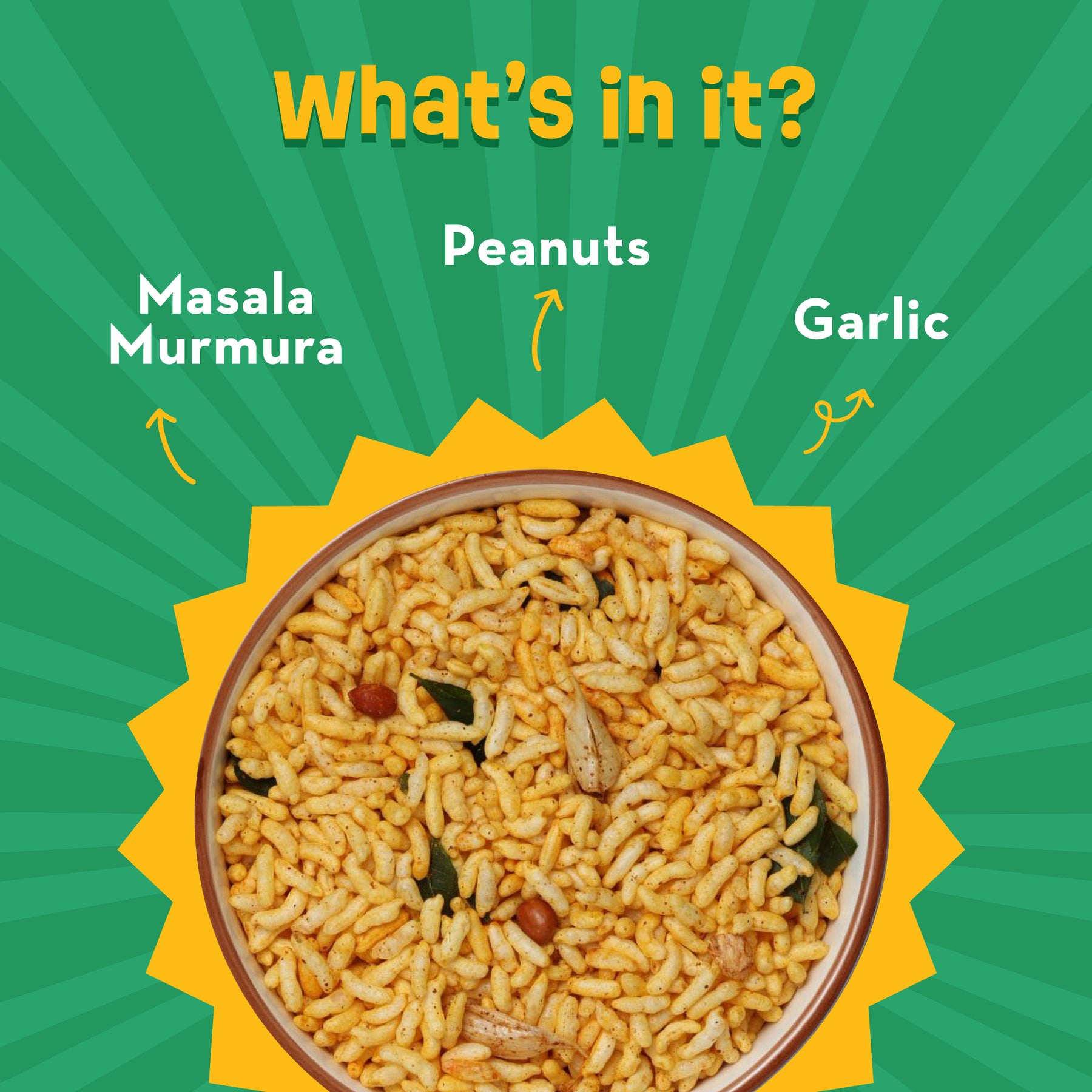 GO DESi - Street Snacks Combo | Kolkata Jhalmuri, Bombay Bhel & Garlic Masala Murmura | Pack of 3 | No Palm Oil | Indian Snacks | Street Food