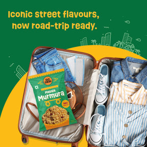 GO DESi - Garlic Masala Murmura |  Pack of 3 | No Palm Oil | Indian Snacks | Street Food | 100 gms