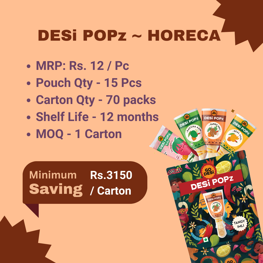 Desi Popz HORECA Carton | 70 Packs / Carton