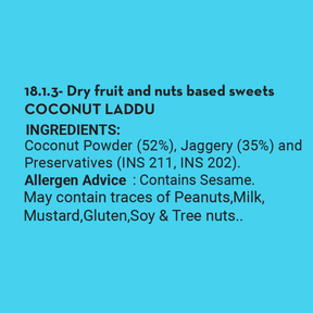 Coconut Laddoo | Jaggery | Laddu | DESi Meetha | Mithai Gifts - 200g