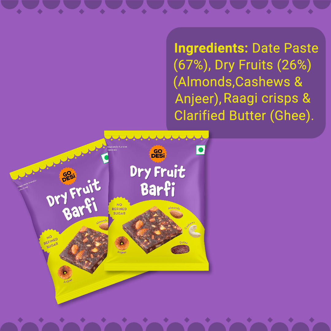 Dry Fruit Barfi - Pack of 6