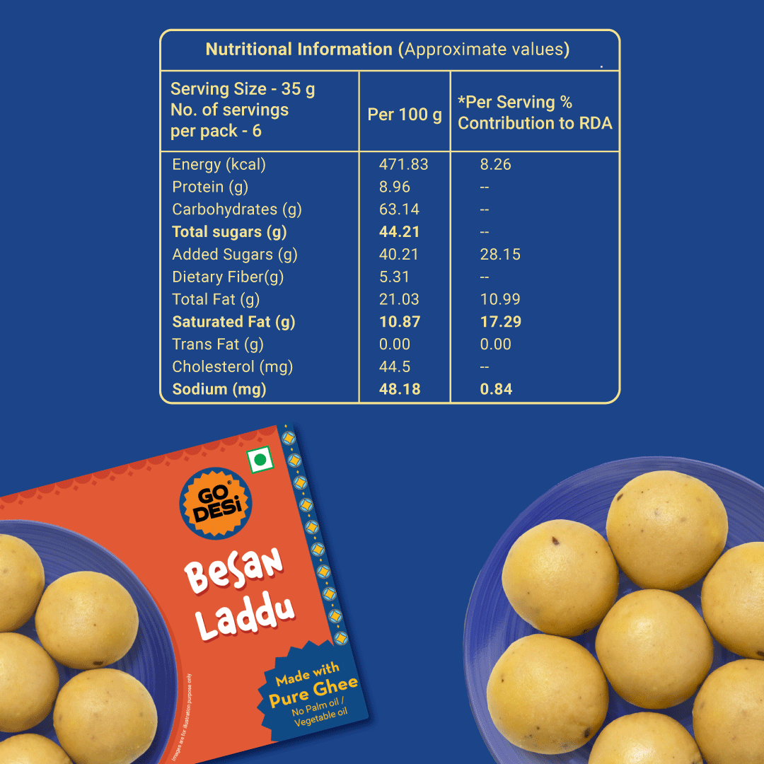 Besan Laddoo - 100% Pure Ghee | Classic Indian Mithai | DESi Sweets - 180g
