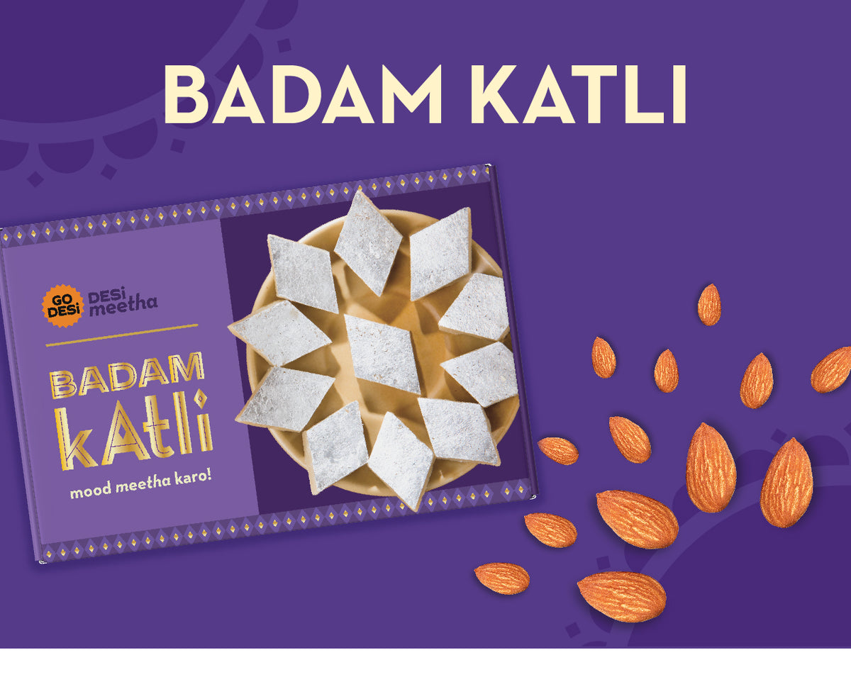 Badam Katli Box- 400g | DESi Meetha | Rich Indian Mithai | Classic Sweets