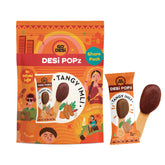 GO DESi Popz - Tangy Imli Popz | Tamarind & Jaggery Candy | Imli Toffee | Lollipop | Digestive Candy | Indian Snacks | 8 Pieces