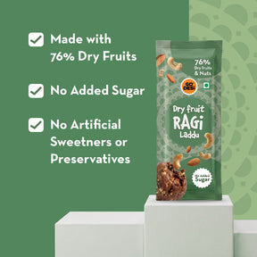 Dry Fruit Ragi Laddu | 76% Dry Fruit and Nuts