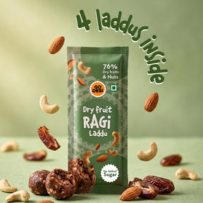 Dry Fruit Ragi Laddu | 76% Dry Fruit and Nuts