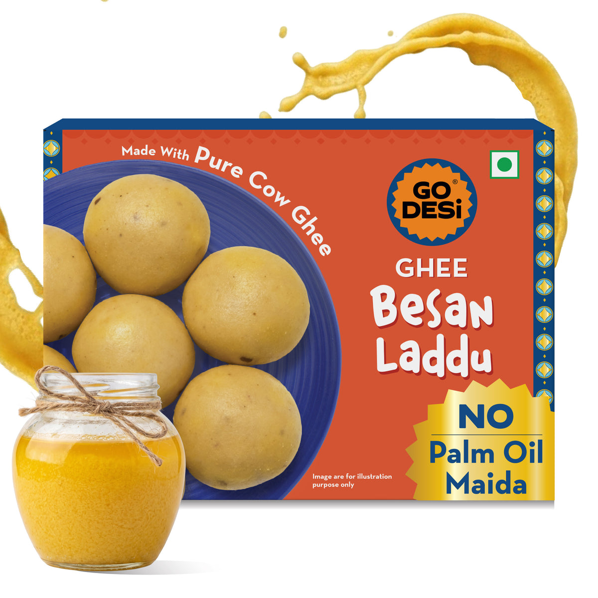 Ghee Besan Laddu | No Palm Oil or Maida