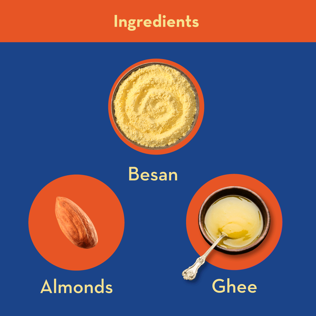 Ghee Besan Laddu | No Palm Oil or Maida