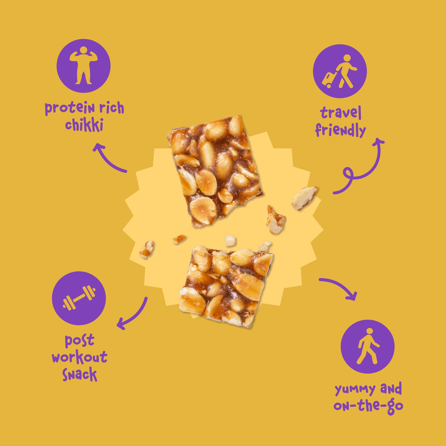 Crunchy Peanut Chikki | With Goodness of Jaggery
